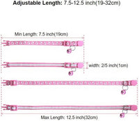 2 Pack Breakaway Cat Collars with Bells - Pink - image 2