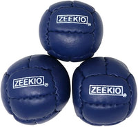 Zeekio Galaxy 12 panel leather juggling balls, pack of 3 in dark blue - view 31