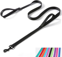 Reflective Nylon Dog Leash Heavy Duty - Black / 6ft * 1"