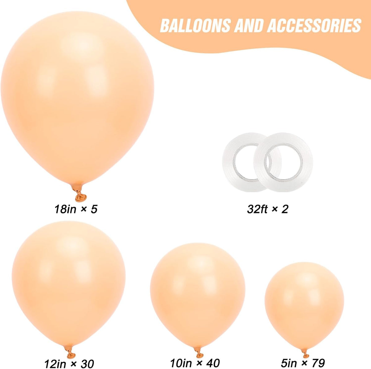RUBFAC Balloons Black Balloon Arch for Black Birthday Decorations - Nude - image 2