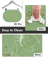 MontVoo Absorbent Dog Food Mat-Dog Mat for Food and Water Bowl - Green / 12"x19" - image 4