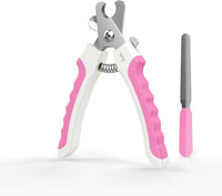 Dog Nail Clippers U10.1, Dog Nail Trimmer Large Breed with Quick Sensor, Razor Sharp Blade - #11 Rose Pink