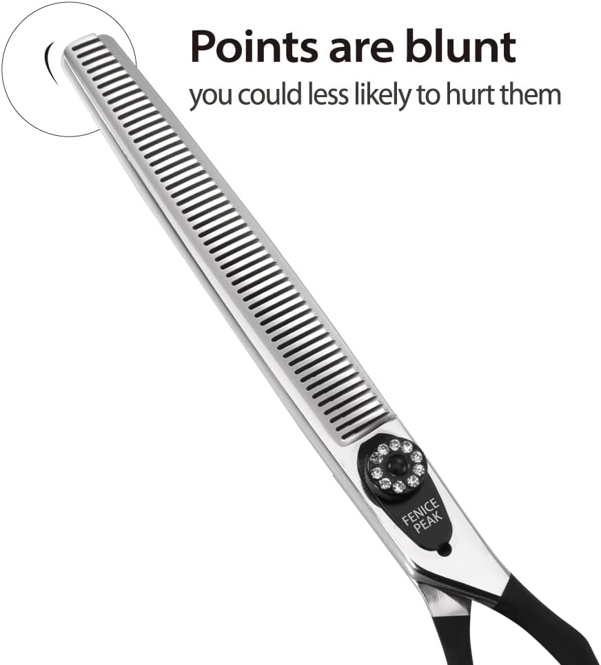7.0'' Professional Dog Grooming Scissors Set with Black Non-Slip - Thinning Shear / 7.0'' - image 4