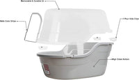 Petphabet Jumbo Hooded Cat Litter Box, Extra Large Gray