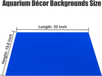 XCNO Aquarium Background for Fish Tank Wallpaper Black Blue Poster - Black Blue / 15.6" H x 33" L - image 2