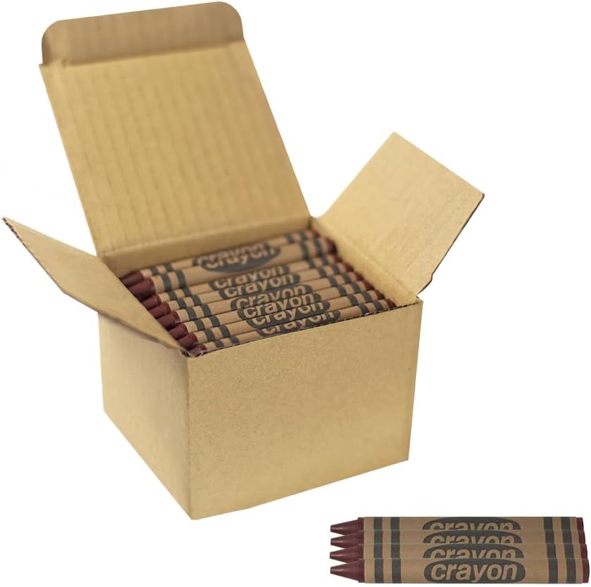 Lucky Art white crayons bulk refill pack, 80 regular size wrapped crayons