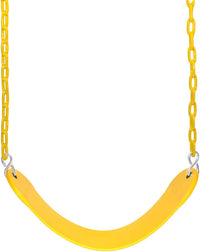 Pink Swing Seat, Heavy Duty Chain Plastic Coated - Yellow - image 2