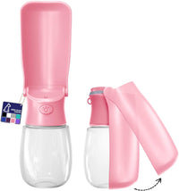 WePet Foldable Portable Dog Water Bottle Puppy Water Dispenser - #03 Pink / 12 oz