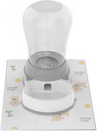 1.6 Gallon Automatic Gravity Dog Water Dispenser, BPA-Free, Grey – Essentials for Dogs - Premiun 1.6 Gal+Non-Slip Mat
