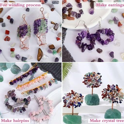 YATOJUZI Cherry Quartz Aquarium Gravel Rocks Bulk Wholesale Tumbled Crystals Stones Chips Crushed Reiki Energy Balancing Gemstones for Planters Vase Filler Fountain Fish Tank Potted Decor 0.44LB