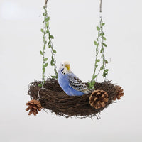 Natural Rattan Nest Small Medium Large Bird Swing for Parrot Parakeet - Small - image 3