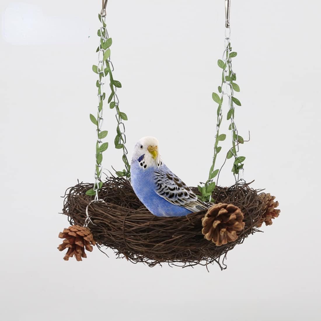 Natural Rattan Nest Small Medium Large Bird Swing for Parrot Parakeet - Small - image 3