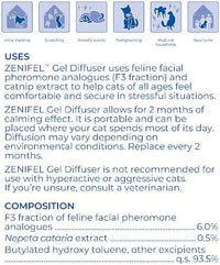 Virbac Zenifel Gel Diffuser for Managing Stress-Related Behaviors in Kittens & Cats - No Electricity Needed - Lasts Up to 2 Months - 1 Diffuser