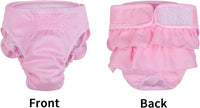Washable Female Dog Diapers, Durable Pet Skirt for Dog Dress - Large / Black Pink Blue - image 3