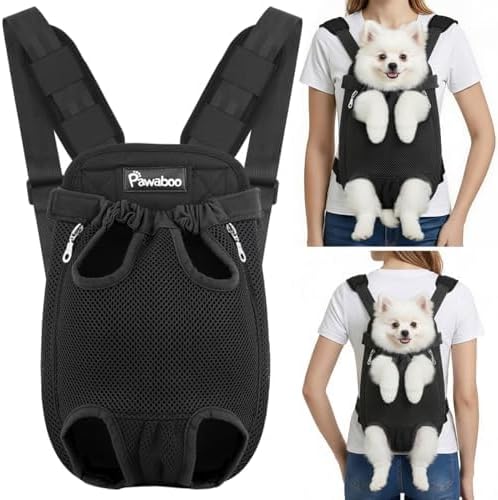 Pawaboo Pet Dog Carrier Backpack - Black / S