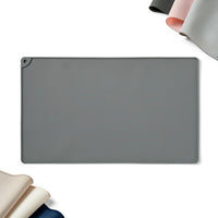 Non-Slip Waterproof Pet Feeding Mat - Medium, 20 x 12 Inch / Rock Grey