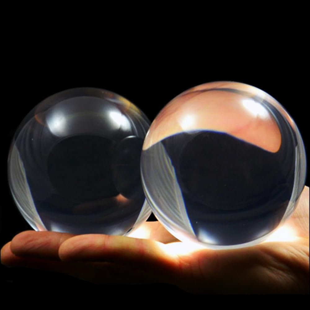 DSJUGGLING two clear acrylic 55 mm contact juggling balls for beginners