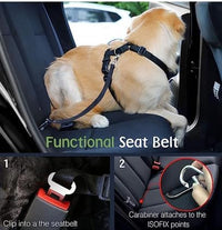 Dog Seat Belt, Safety Vest Dog Car Harness with Adjustable Buckle Dog Seat Belt for Vehicle Nylon Pet Safety Seat Belts Heavy Duty(S, Purple)