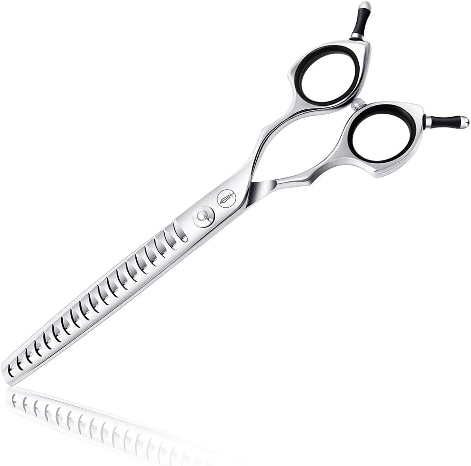 Curved Dog Grooming Scissors, Trimming Face and Paws. - Chunker / 7.0"