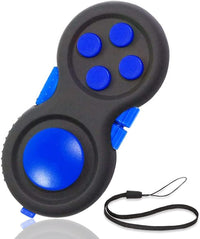 UOOEFUN fidget controller pad with joystick, buttons and gear roller, black and green - view 2