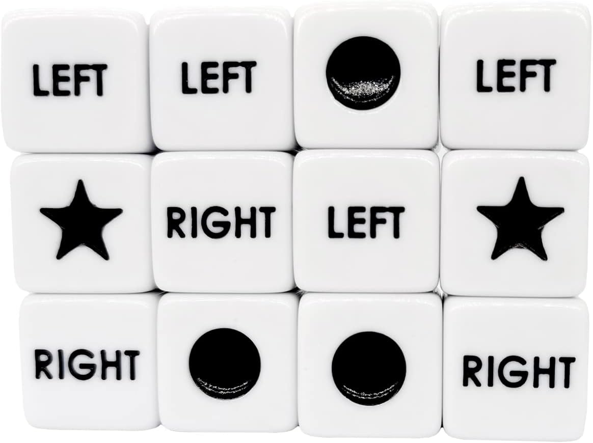 Ahoper Right Left Center Dice Only 12 Dices Prime Dice Game（ six