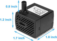 DaToo 50GPH 3W Small Submersible Water Pump Mini Fountain Pump Ultra - 5W 95GPH (With 3.3ft Free Tubing) - image 2