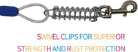 Petest 25ft Reflective Tie-Out Cable with Buffer Spring for Large Dogs Up to 90 Pounds