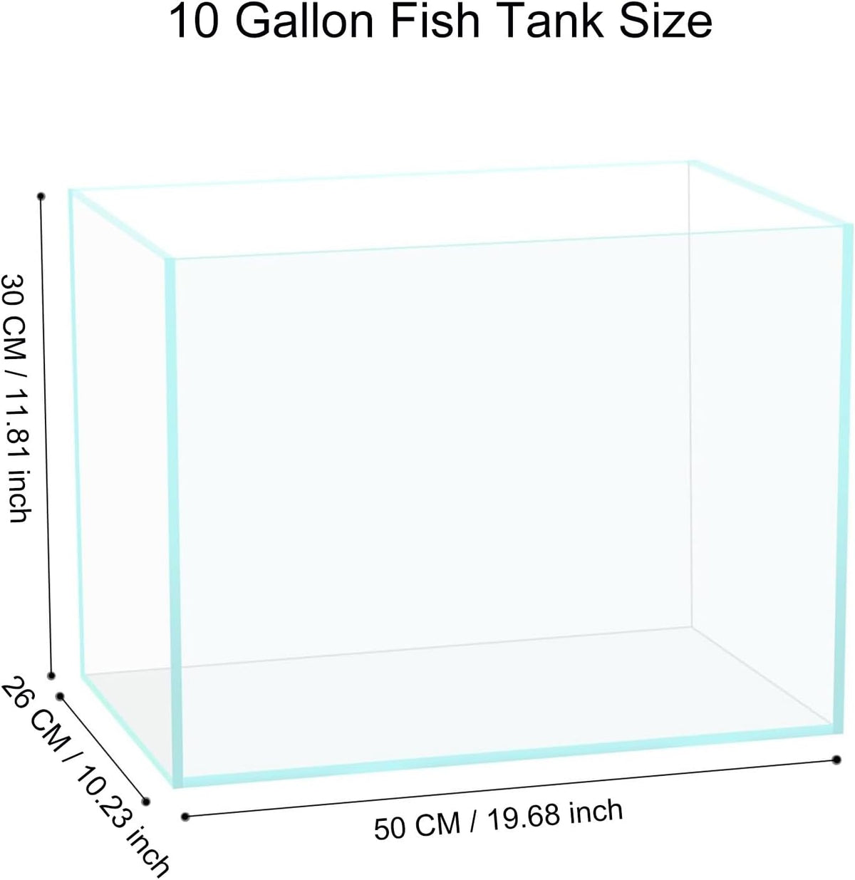 Vimvins 3 Gallon Glass Fish Tank - 10 Gallon - image 2