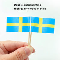 mflagperft 100-pack American flag toothpicks with double-sided paper USA flags on wooden picks - view 12