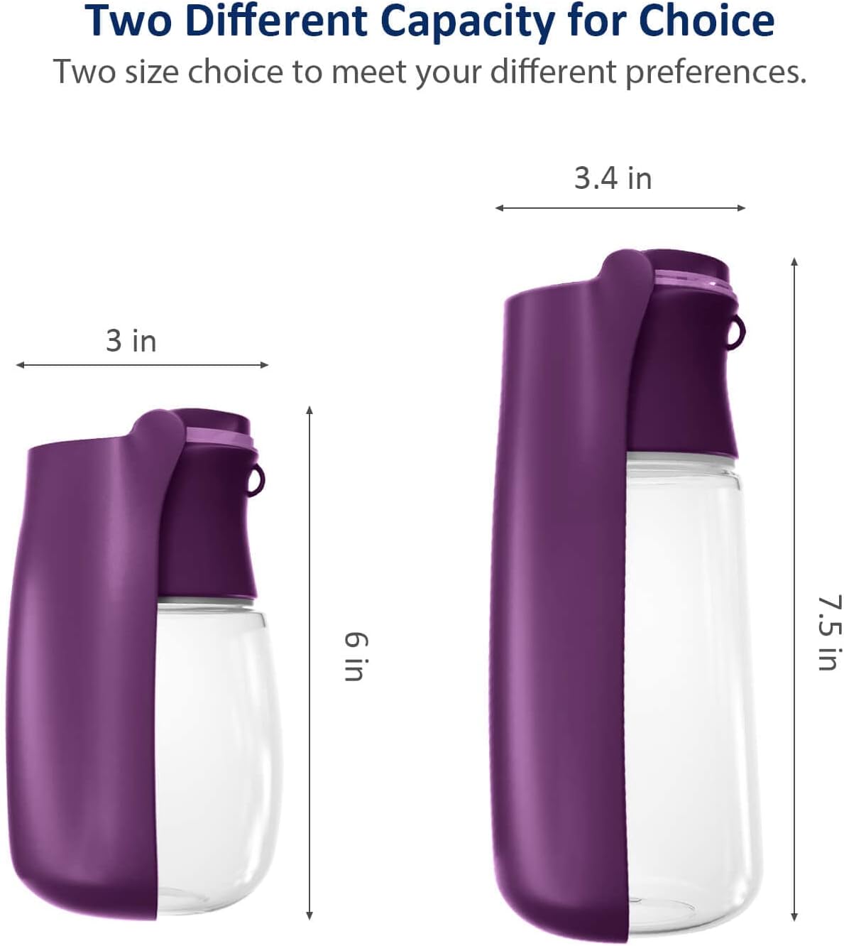 WePet Foldable Portable Dog Water Bottle Puppy Water Dispenser - #05 Purple / 12 oz - image 4