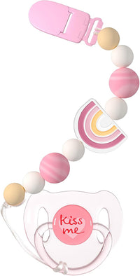 Aori pink magnetic pacifier and clip for reborn baby dolls