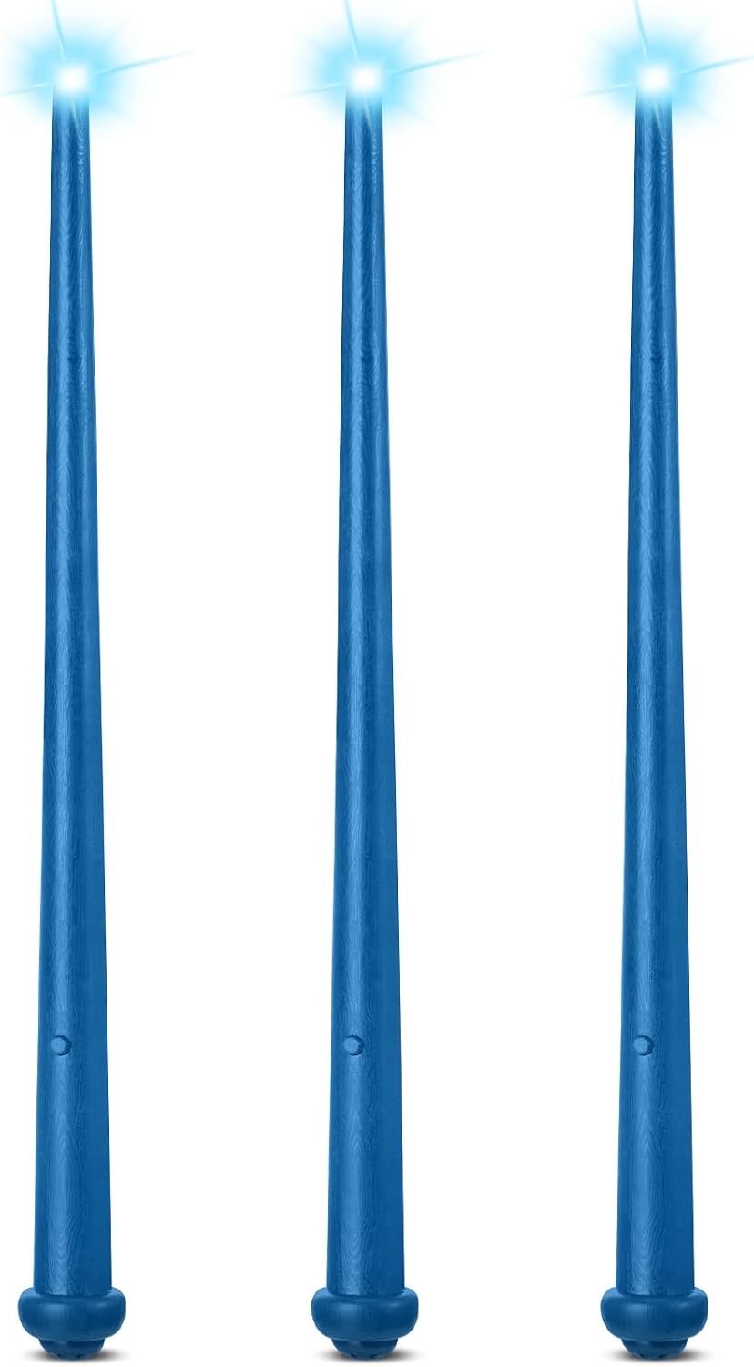 Skylety three light up magic wands in pink, purple and blue