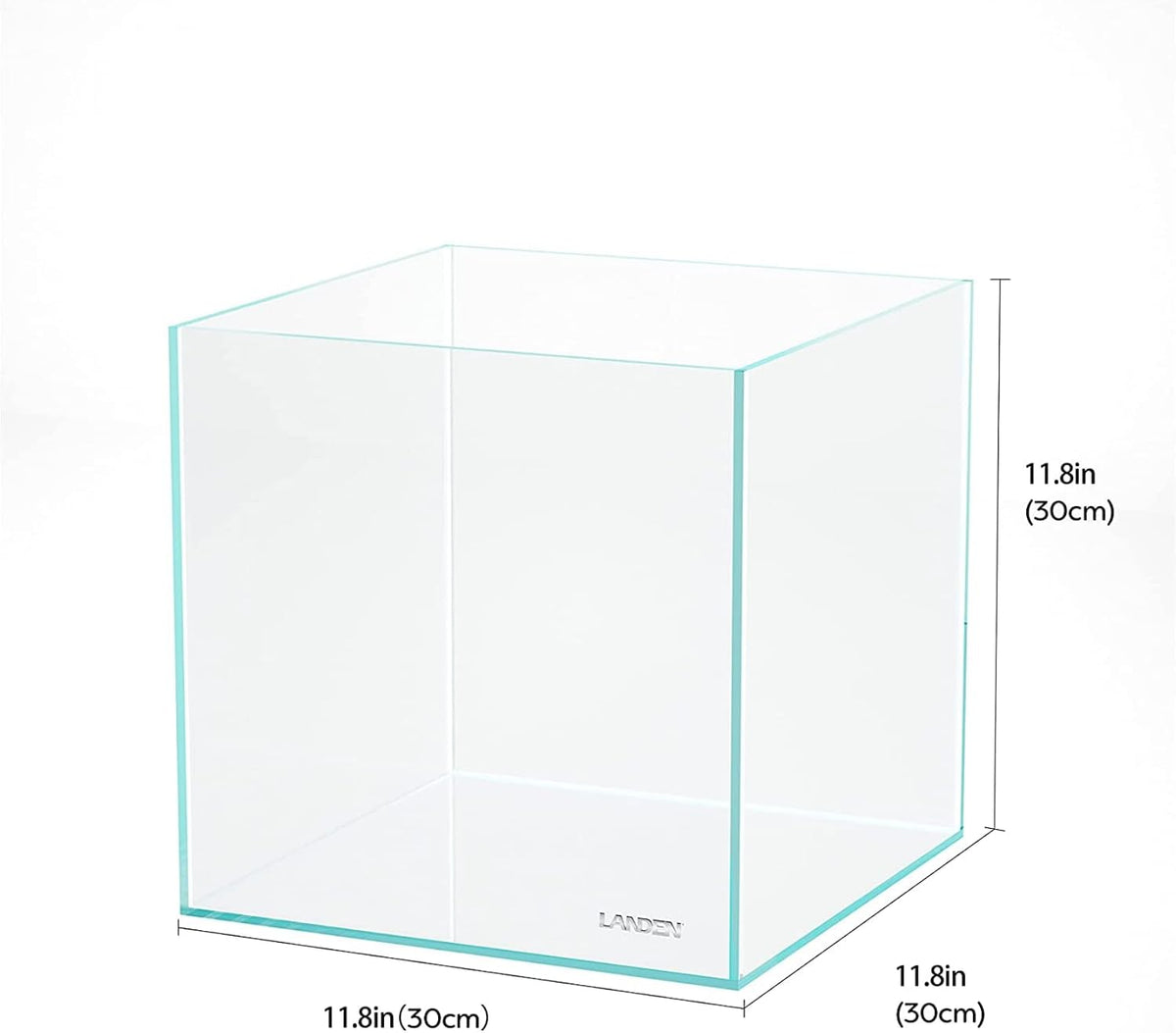 Aquarium 75H 37 Gallon Ultra Clear Glass Rimless Fish Tank – Essentials for Fish - Cube / 06.6Gal W11.8×D11.8×H11.8 in(30x30x30cm) - image 3