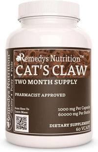 Cat’s Claw Bark & Root | 1,000 mg, 60 Vegan Capsules Herbal Dietary Supplement | Two Month Supply