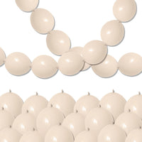 Pearl White Linking Balloons for Wedding Bride Shower Mermaid Party - Sand White / 10 inch