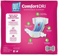 OUT! PetCare Disposable Dog Diapers Female, Potty Training, Dog Diapers, Female Doggie in Heat, Puppy Training, Incontinence, Puppy Essentials 9”-14” Waist (Toy, 32ct)