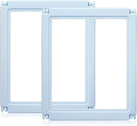 DIY Clear Acrylic Dog Playpen House,Quick Easy Assembly and Disassembly,Strong Floor Suction,Indoor and Outdoor Use,Easy Cleansing Puppy Fence (Sky Blue, 23.6" H, 2PCS)