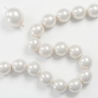 Pearl White Linking Balloons for Wedding Bride Shower Mermaid Party - Pearl White / 6 inch