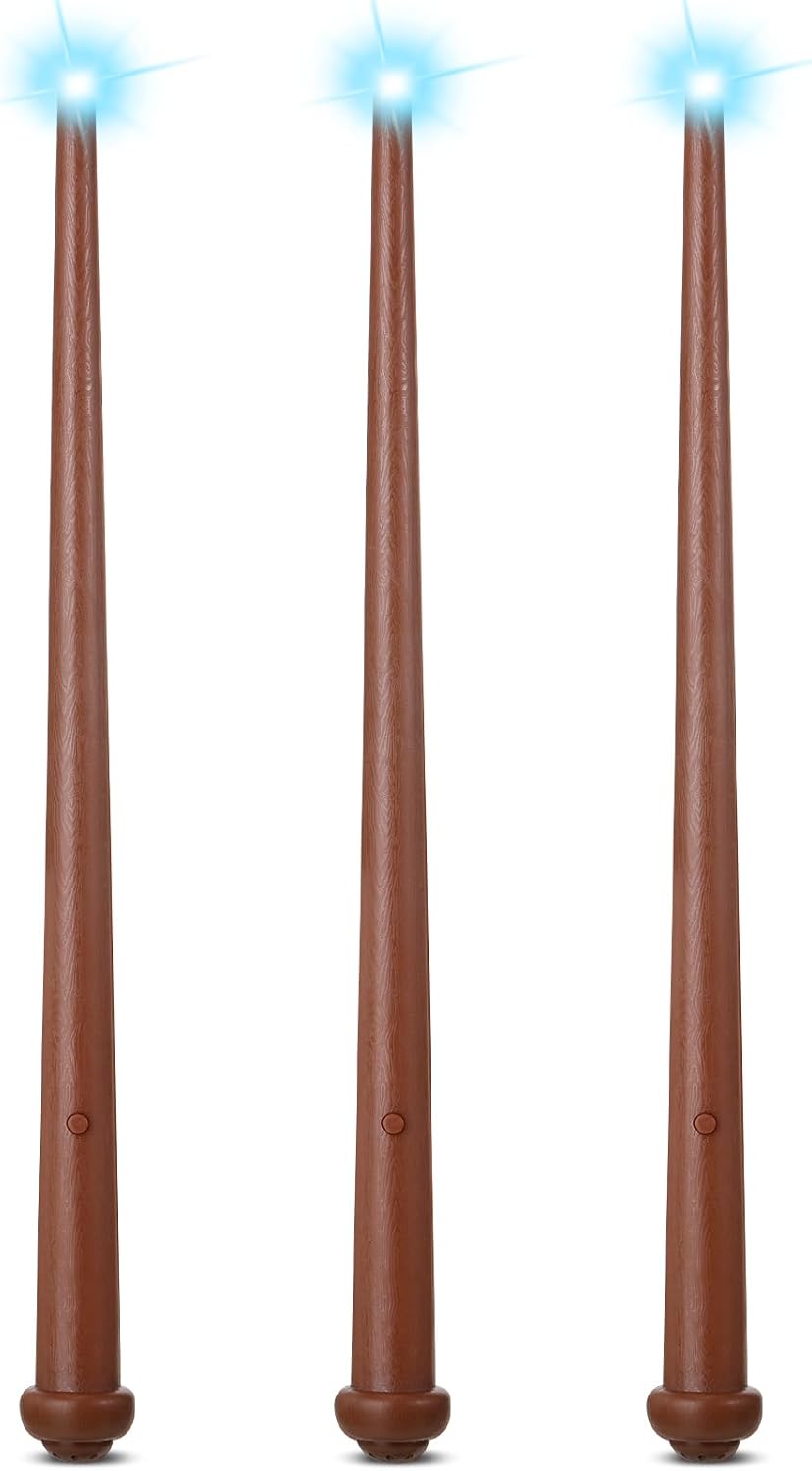 Skylety three light up magic wands in pink, purple and blue - view 5