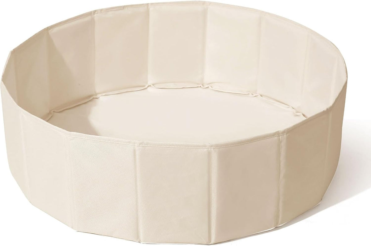 TRENDPLAY beige foldable ball pit play tent for kids, dogs and cats