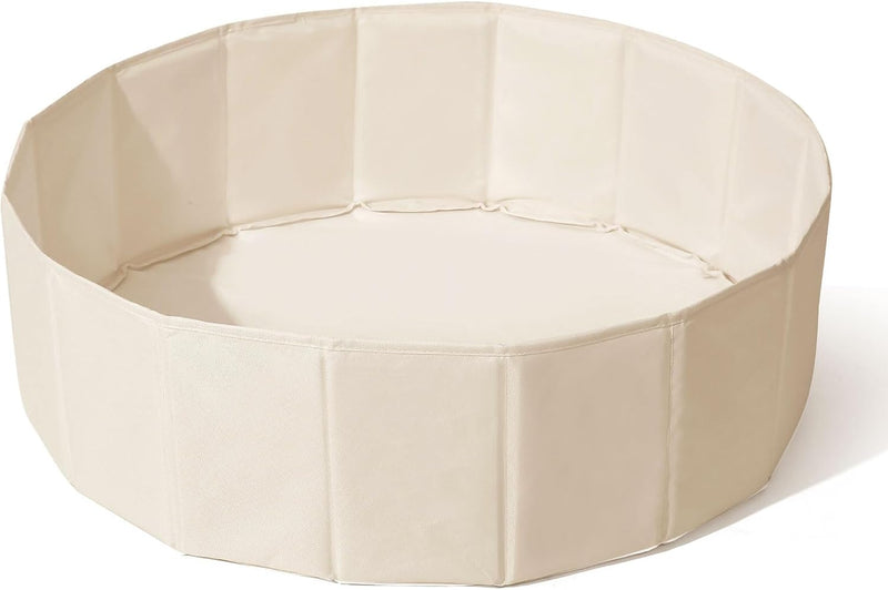 TRENDPLAY beige foldable ball pit play tent for kids, dogs and cats