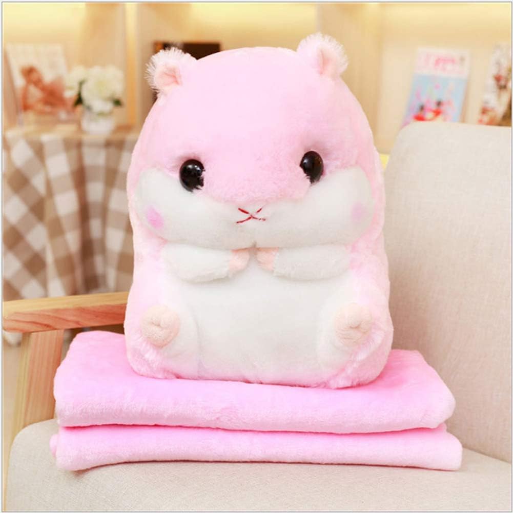 YunNasi Plush Hamster Stuffed Animal Toys Hamster Throw Pillow - Pink - image 2
