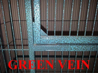 New Corner Open Playtop Parrot Bird Cage - 36” X 25” X 61”H - 4 Colors Available (Green Vein)