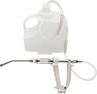 10ML Veterinary Metal Feeding Gun, Continuous Drench Gun Dosing Device Veterinary Adjustable Medicine Dispenser Husbandry Autonomous Feeding Tool, for Pig Cow, Sheep, Horse (White Color, 10ML+Kettle)