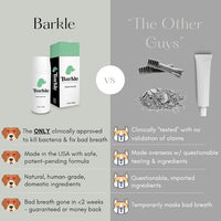Barkle Vet Approved Dog Teeth Cleaning Toothpaste & Tooth Brushing Kit | Eliminate Plaque, Tartar & Bad Breath | Mint Dog Breath Freshener Gel | Puppy & Small Breed Safe | Free Finger Brush (60 Days)