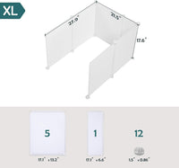 MEEXPAWS Cat Litter Box Enclosure, Splash Guard - XL - L27.9"×W21.5"×H17.6" - image 3