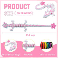 SGYYSG 12 inch 3D printed articulated cherry blossom crystal dragon toy - view 11