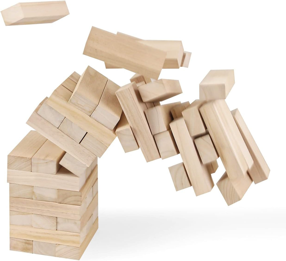 GOTHINK Giant Tumble Tower Game - Natural / L-Over 4FT - image 3