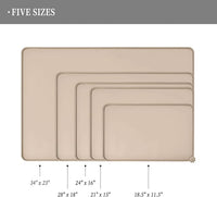 Waterproof Pet Feeding Mat with High Raised Edges, Heavier and Thicker Placemats for Cat Dog Water Bowl with BPA Free, Dogs Cats Food Mats for Messy Drinkers to Prevent Spill and Protect Floors