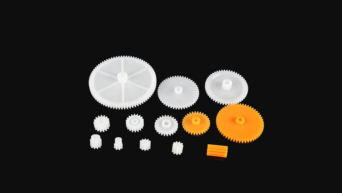 Delinx 200 piece plastic gear set with crown, worm and reduction gears - view 2